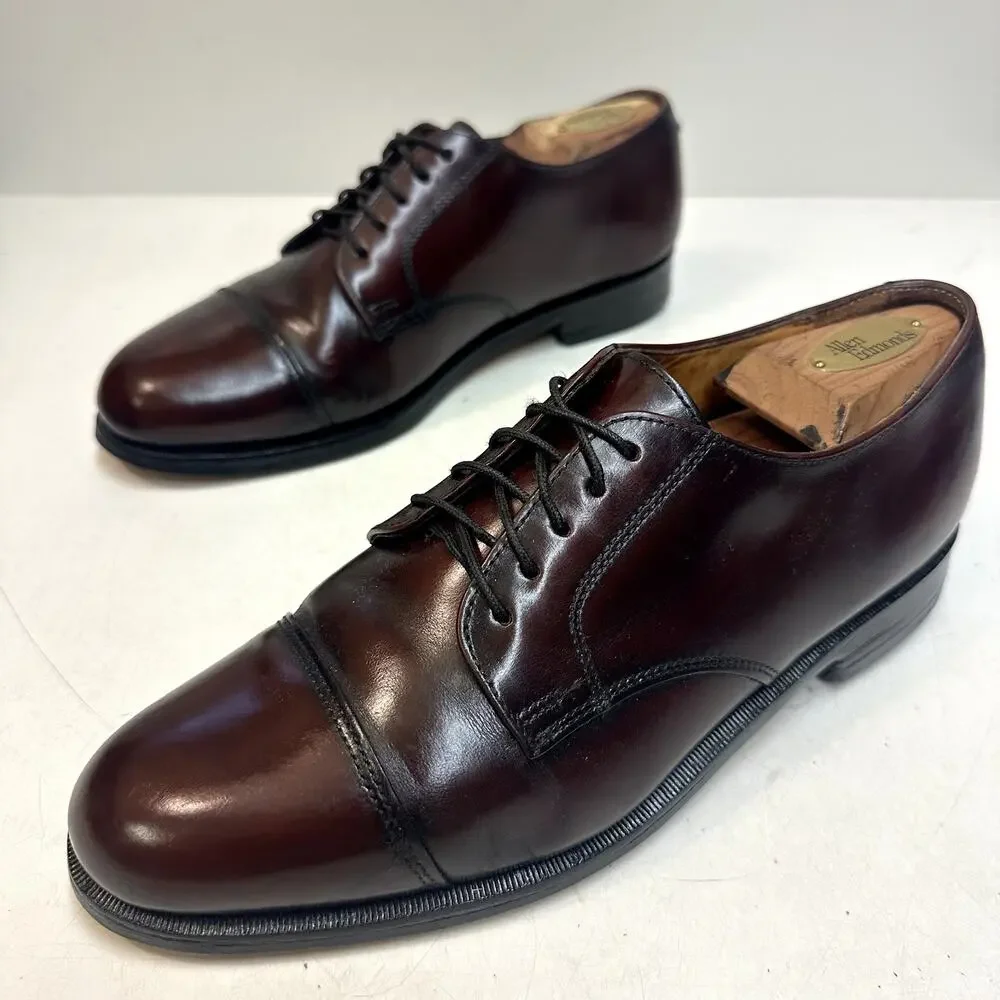 VGUC Rancourt & Co. x Cole Haan Cap Toe Derby Burgundy Made in Maine USA 8 D
